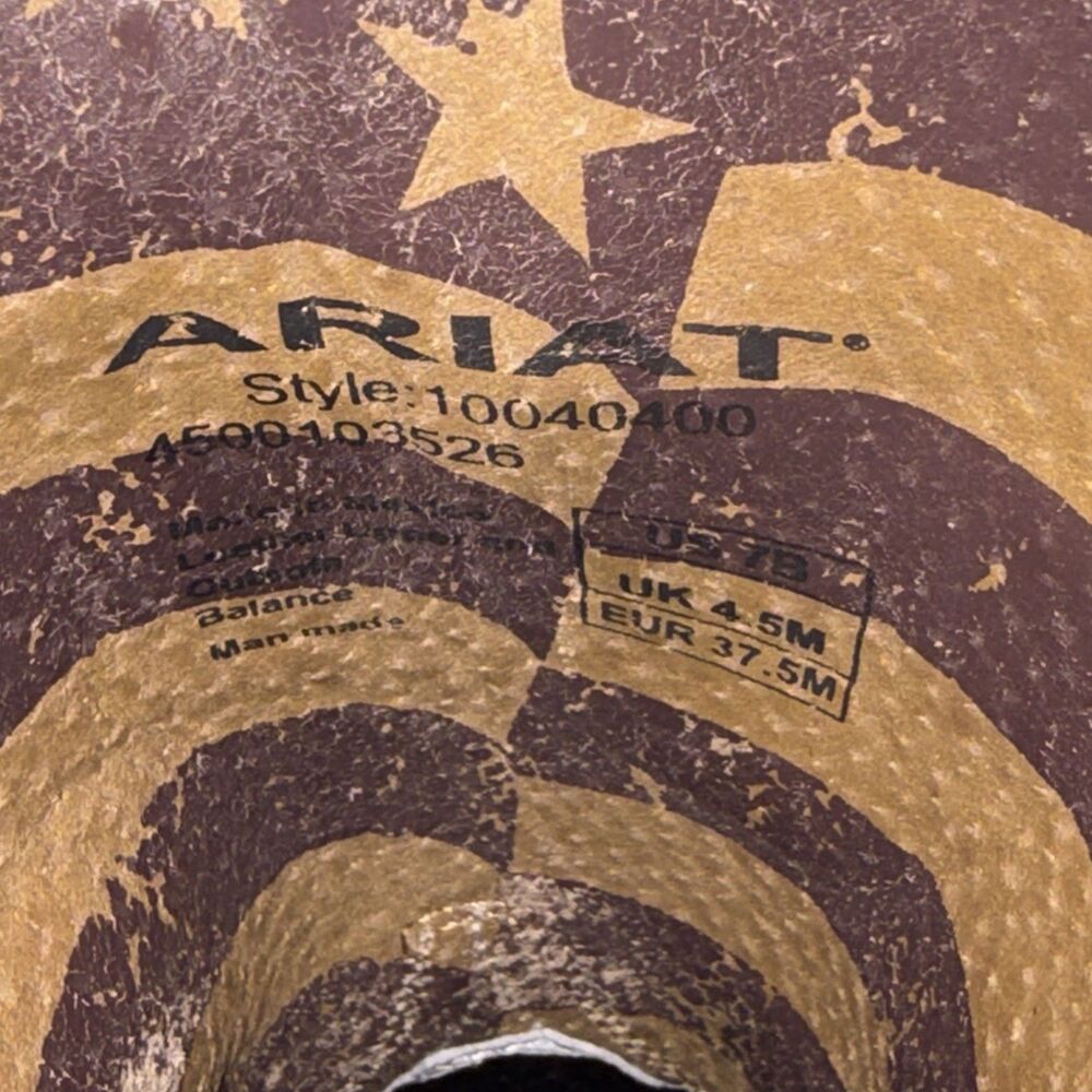 Ariat Women Patriot Crackled American Flag Western Cowboy Boots size 7B EU 37.5 - Picture 9 of 12